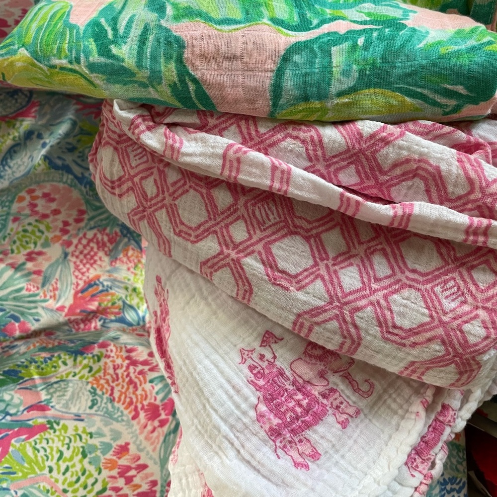 Lilly Pulitzer and Pottery Barn Kids Swaddle Set